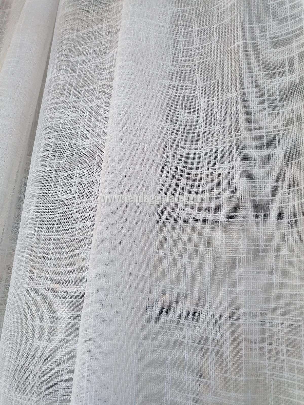 Tenda BOUCLE' BIANCO in altezza 300 cm piombato made in Italy