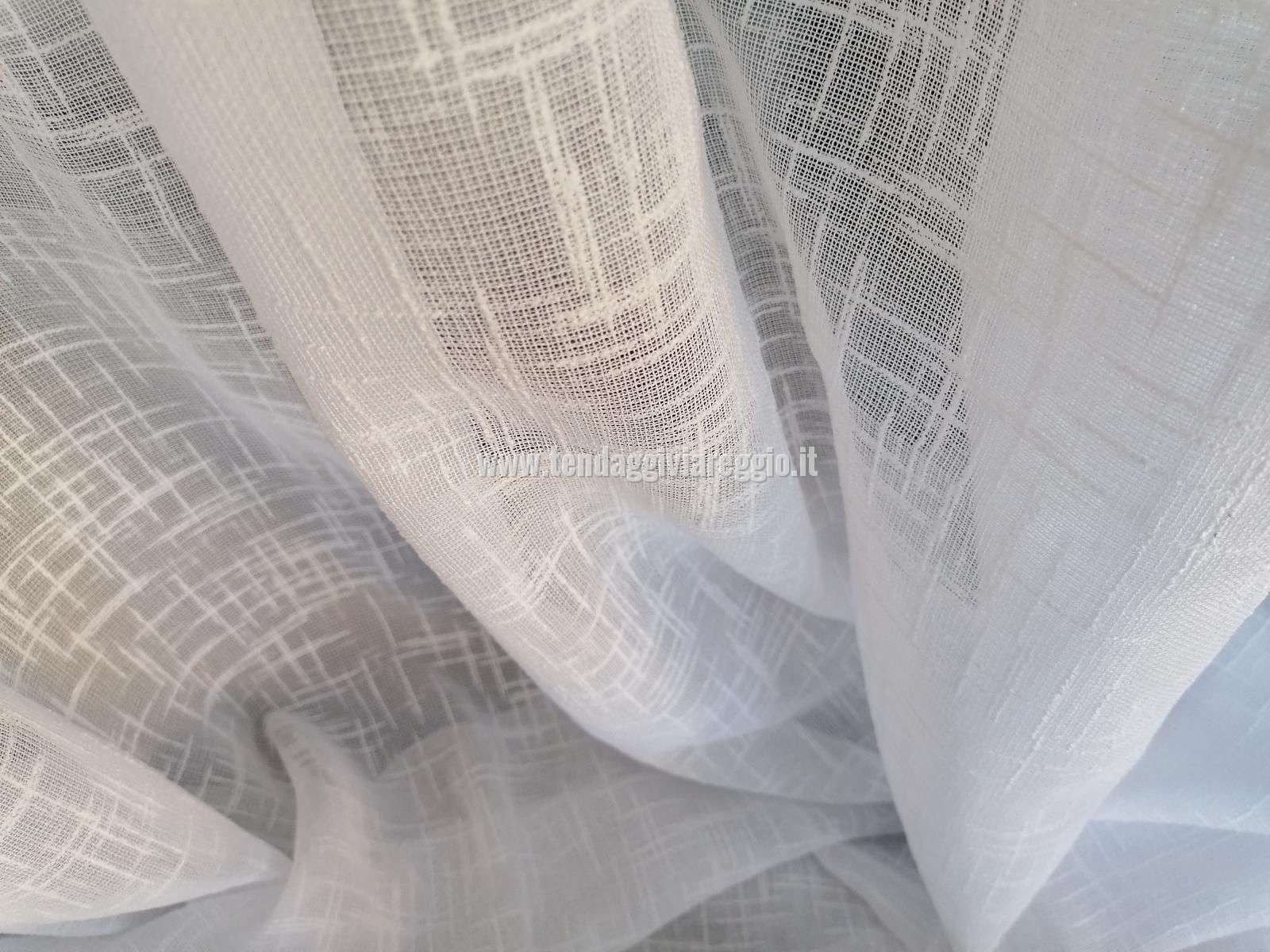 Tenda BOUCLE' BIANCO in altezza 300 cm piombato made in Italy