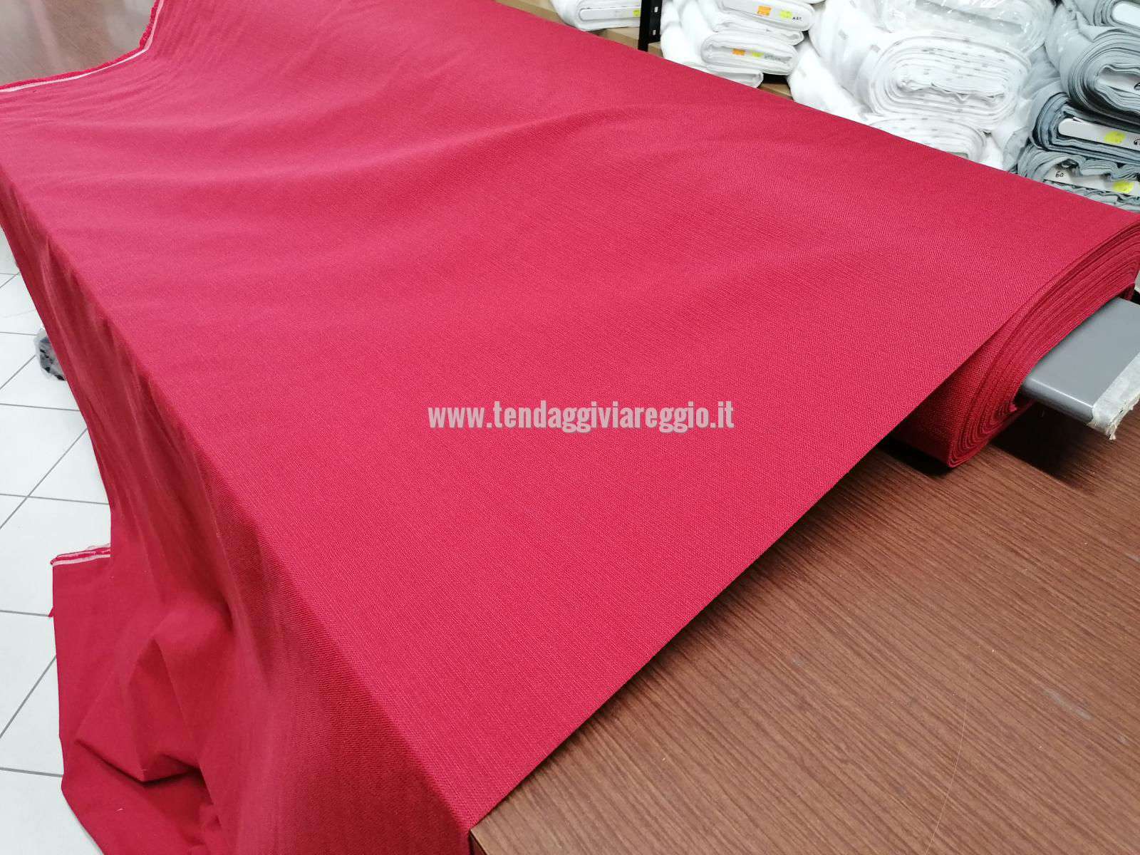Tessuto tappezzeria UNITO color ROSSO