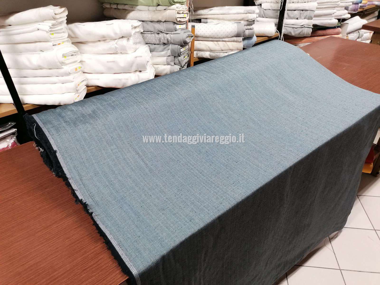 Tessuto tappezzeria UNITO color BLUE JEANS