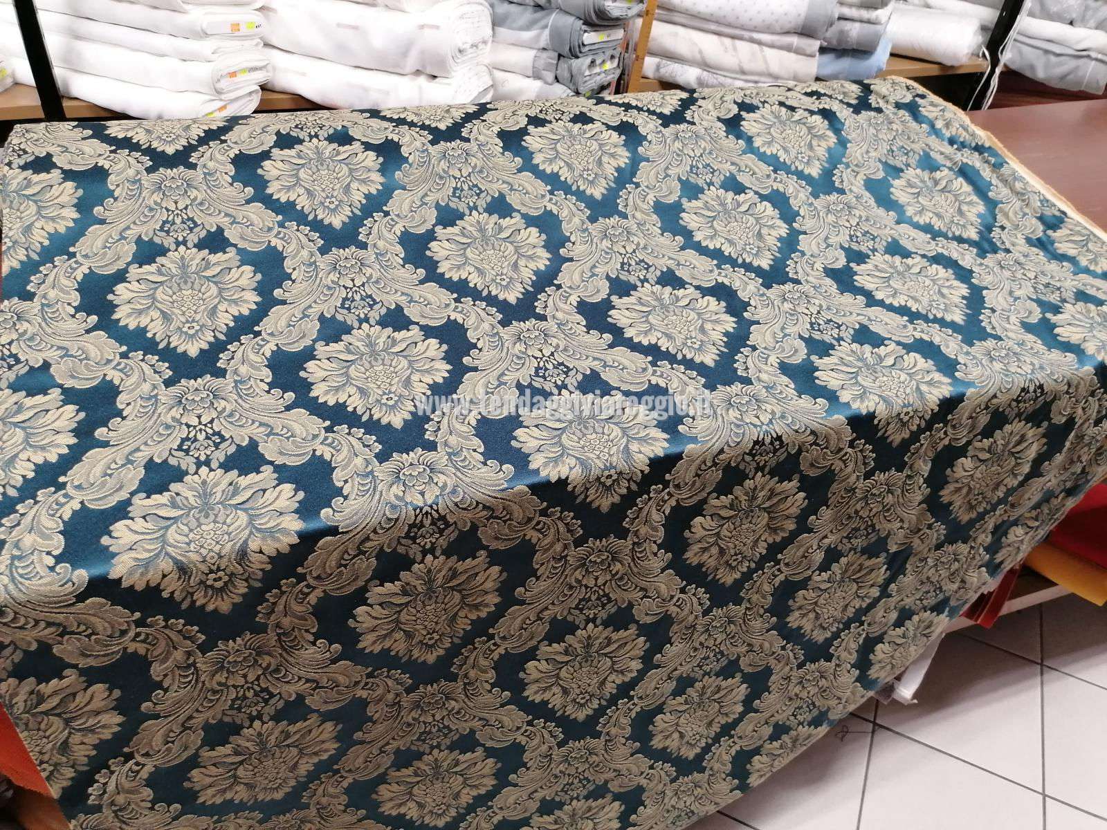 Tessuto tappezzeria DONATELLO color BLU cm 280