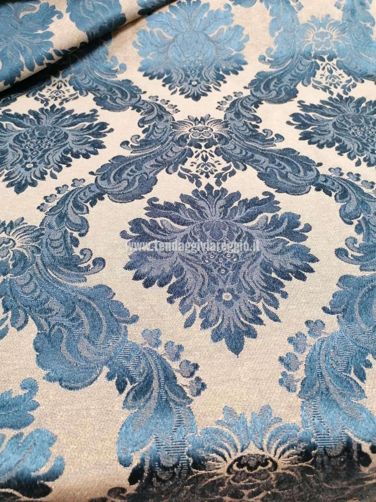 Tessuto tappezzeria DONATELLO color BLU cm 280