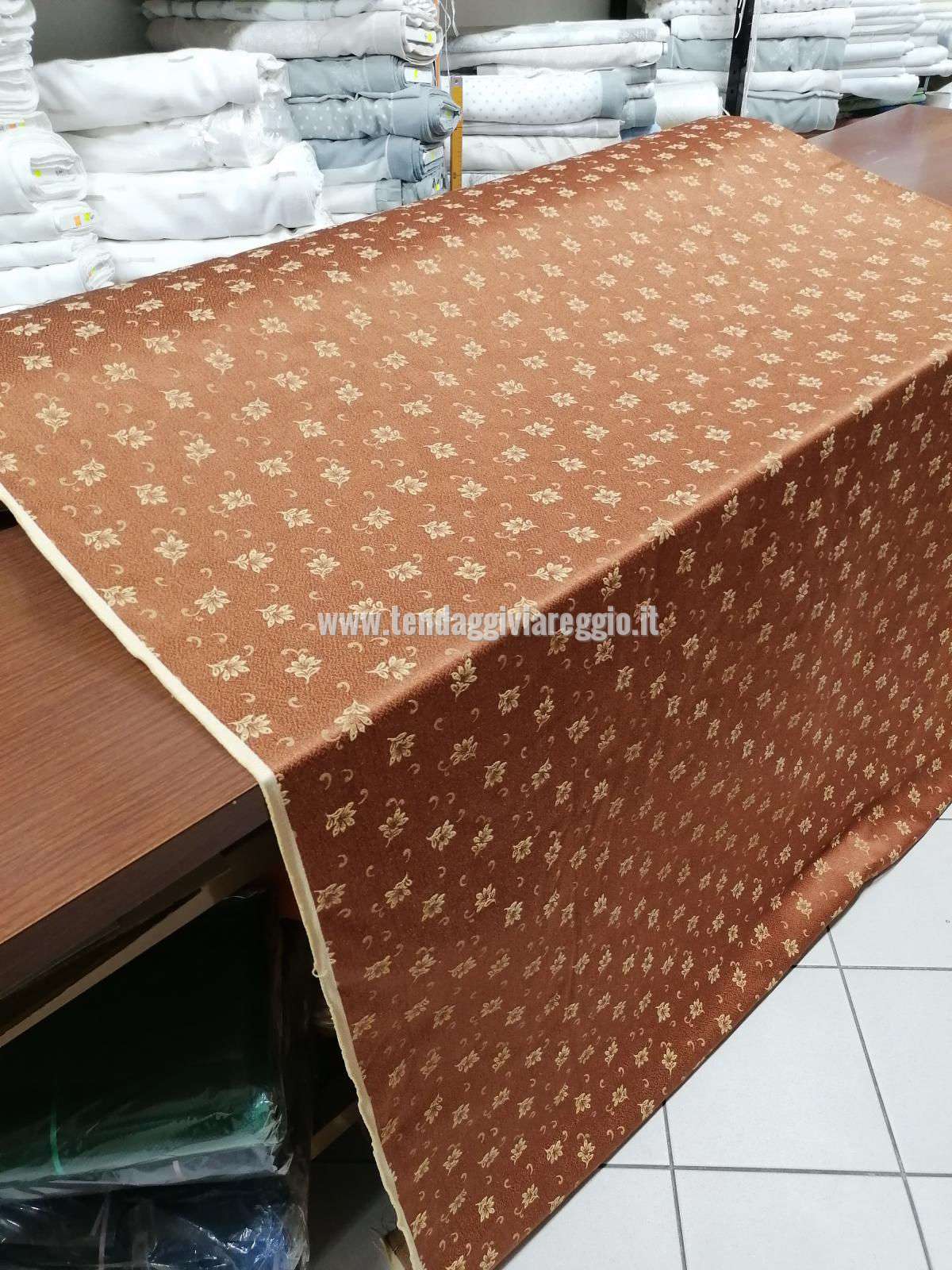 Tessuto tappezzeria VIENNA color RUGGINE cm 280