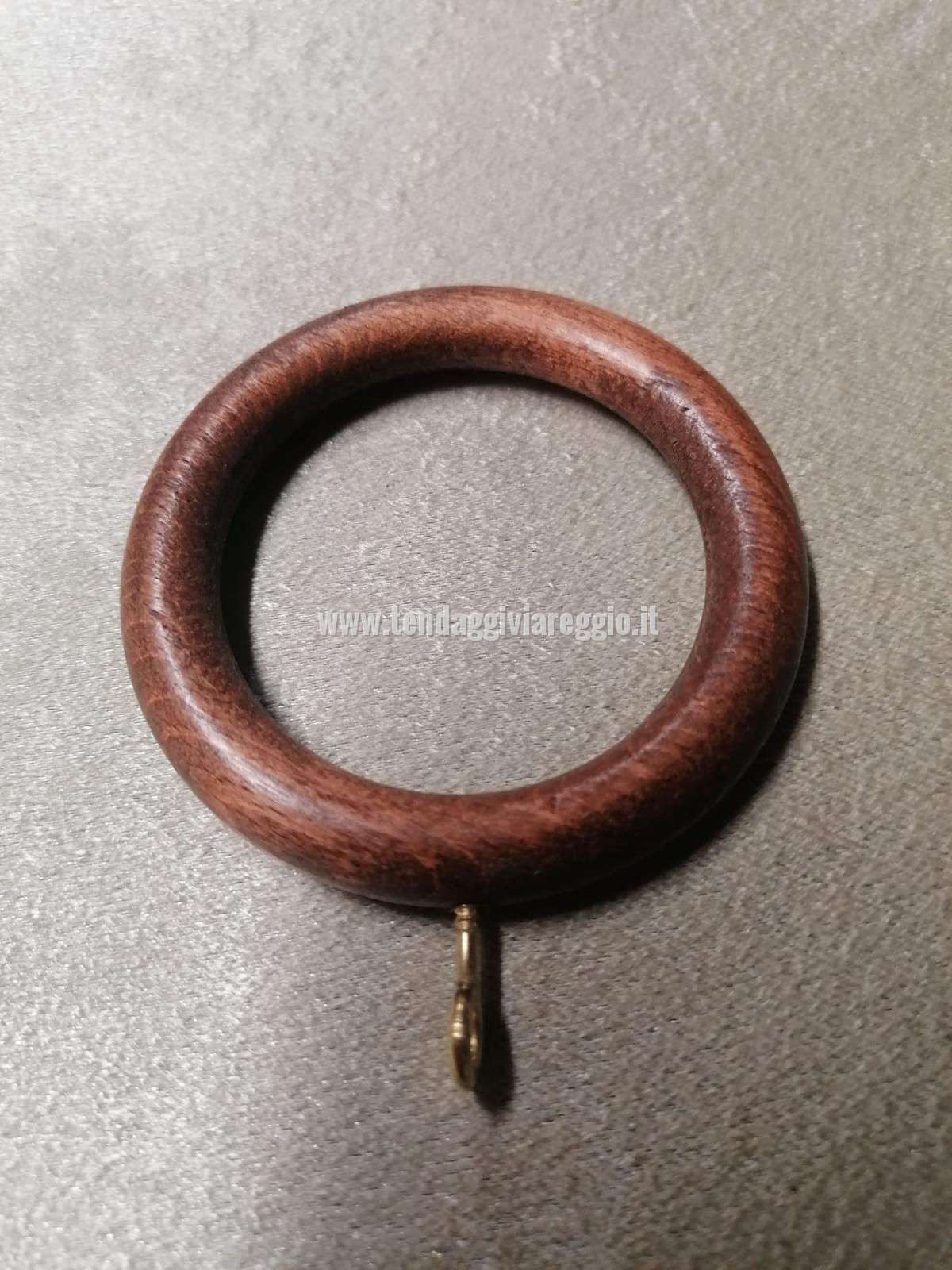 ANELLI LEGNO CILIEGIO per bastoni diametro 35 ed oltre