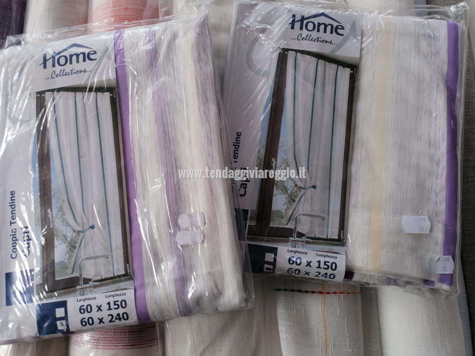 Tendina a vetro confezionata CAPRI color VIOLA 