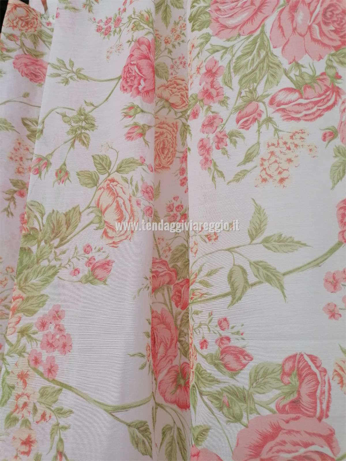 Tenda confezionata SANDERSON con passanti per bastoni e fettuccia per scorritenda