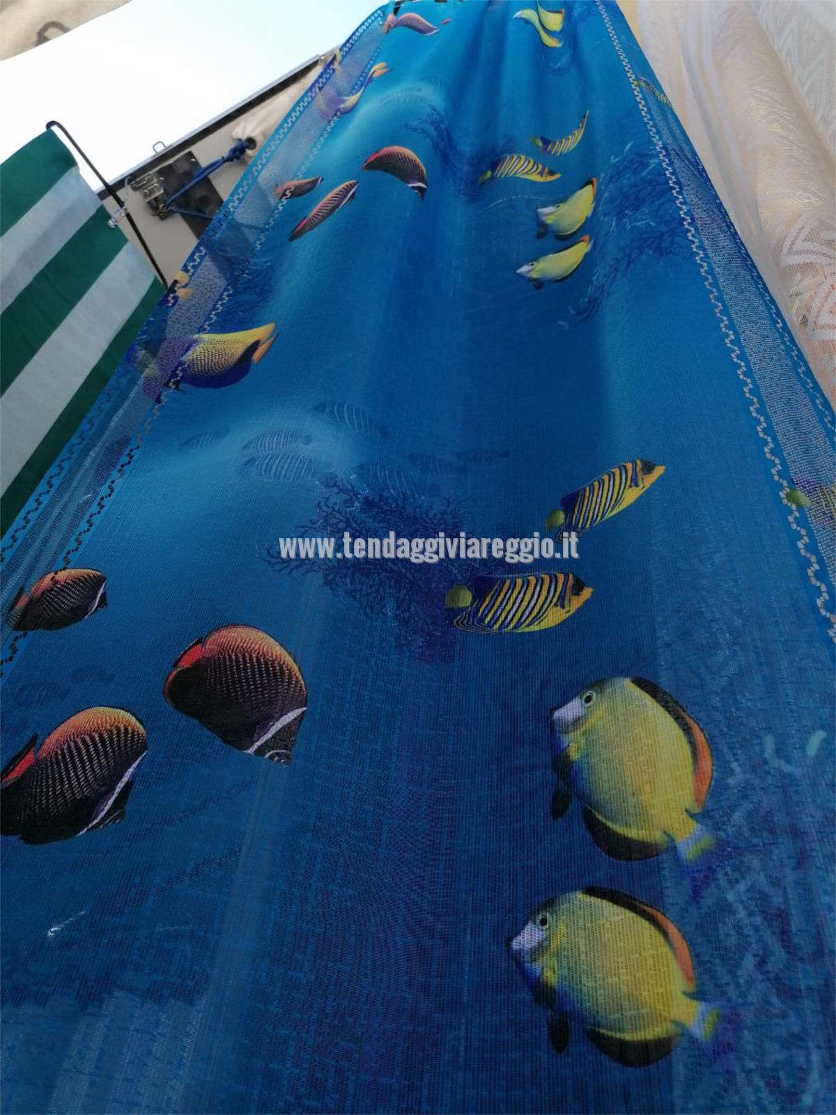 Tendina a vetro confezionata CARAIBI pannelli per finestra e porta